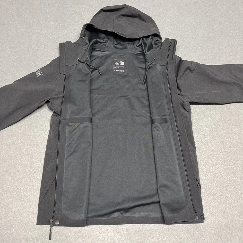 The North Face Jacket Mens Large Gray Apex Flex DryVent Waterproof Softshell TNF